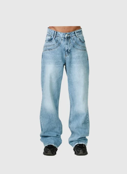 Yfm Denim Washed Blue Pant